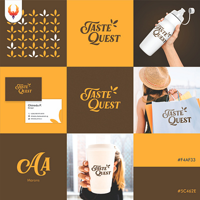 Visual Identity Design - TasteQuest 3d brand identity design branding business card creative designs design dribbble graphic design graphics designer illustration logo logo design mockup design product design product designer tastequest typography visual identity design