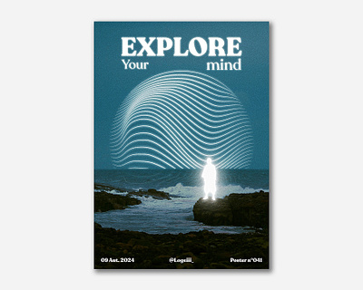 Explore Your Mind | Poster 041 blue daily design graphic design light mind noise nostaglic poster