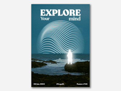 Explore Your Mind | Poster 041 blue daily design graphic design light mind noise nostaglic poster