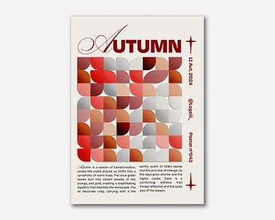 Autumn | Poster 043 abstract design graphic design illustration noise poster red season