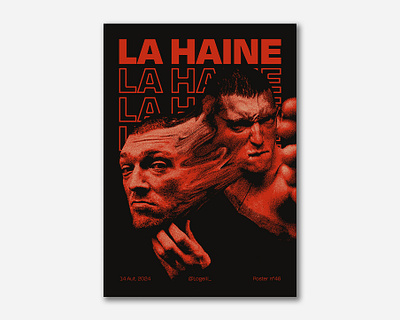 La Haine | Poster 046 design french graphic design grunge movie noise photoshop poster red