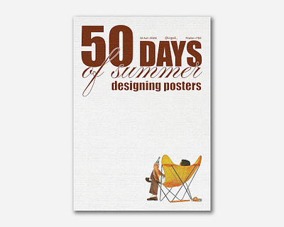 50 Days | Poster 050 design font graphic design illustration minimalist photoshop poster typo vintage