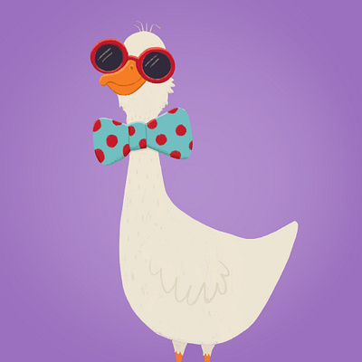 Farm series: Silly Goose animal barn barnyard bird bow tie bowtie childrens museum farm farm animals farm fun farmyard fashion feather feathers goose purple quirky bird shades silly sunglass