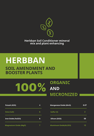 Herbban fertilizer packaging