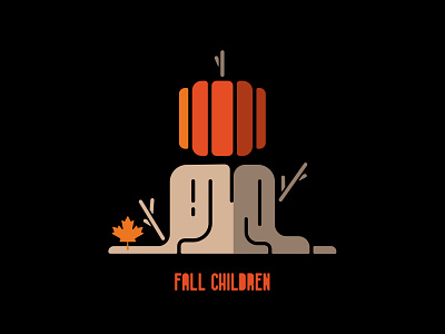 Fall Children branding design fall graphic design halloween horror illustration logo nature pumpkin scary spooky