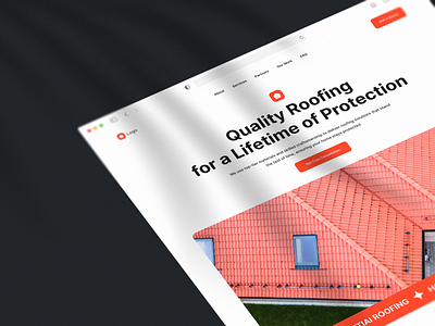 House Roofing UI Design design house landing page real estate roof roofing ui ux web design