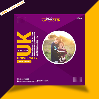 UK university admission social media post template | Banner ads banner design graphic design illustrator motion graphics photoshop poster