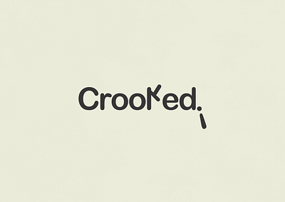 Crooked! | Typographical Poster graphic design graphics illustration letters sans serif simple text type typography word