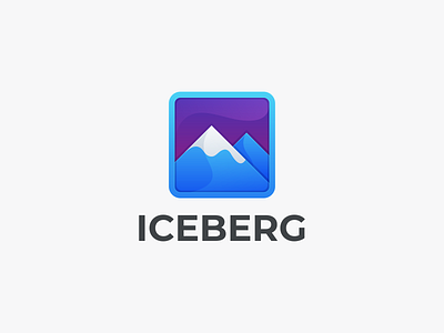 ICEBERG iceberg iceberg coloring iceberg design graphic iceberg logo logo