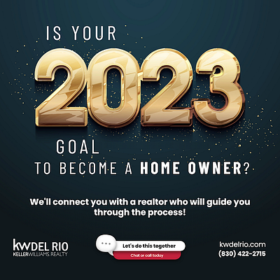 Realty New Years Goals Social Media Post advertising design holiday marketing new years real estate realtor social media