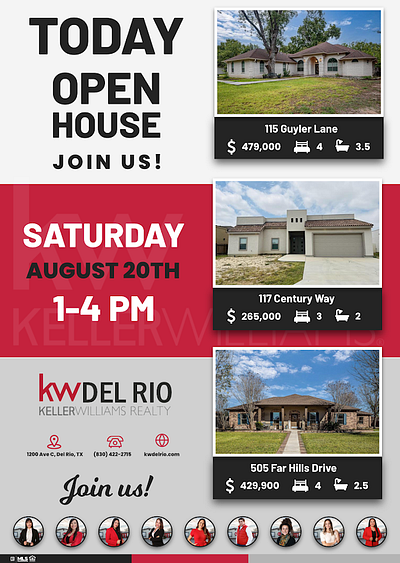 Realty Social Media/Print Open House Design advertising design marketing open house real estate realtor social media template