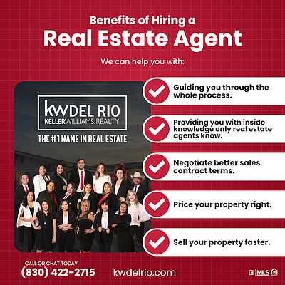 Real Estate Agent Benefits Educational Social Media Post advertising agent design marketing real estate realtor social media