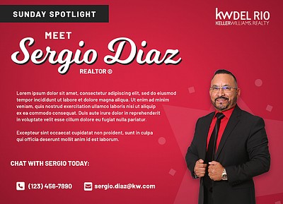 Agent Realtor Spotlight Feature TV Ad Design advertising agent design marketing real estate realtor social media