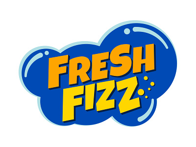 FreshFizz Logo brand identity carbonation bubbles colorfull drink fizzy drink fun branding graphic design logo logo deisgn playfull design refreshing logo typography logo vibrant design