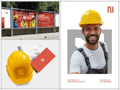 Induspro - Manufacturing and Steel Mockup brand identity branding construction design graphic design logo logo design manufacturing mockup modern simple steel