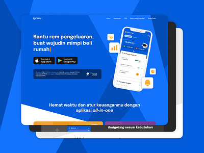 Finku - Personal Financial Management App finku landing page ui web design