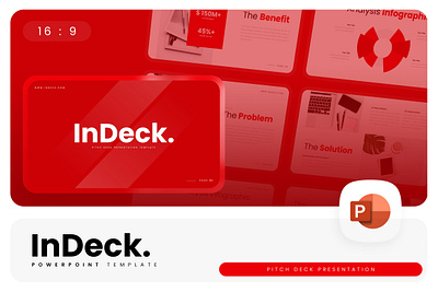 InDeck - PowerPoint Template business gsl indeck key modern multipurpose pitchdeck ppt pptx presentation template red ui website white