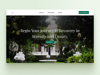 Rehab - Wellness Retreat Website landingpage responsivedesign ui website design wellness retreat