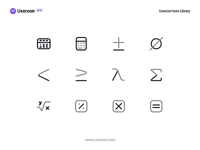 Mathematics - Uxercon design icon line icon ui uiux uxercon
