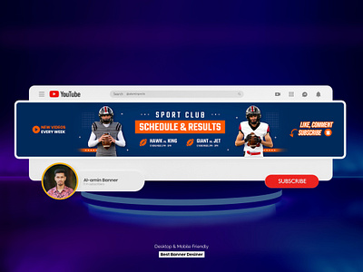 Amazing YouTube banner design for sports channel amazing youtube banner amazing youtube channel art channel cover header sport sports youtube youtube banner youtube banner design youtube channel