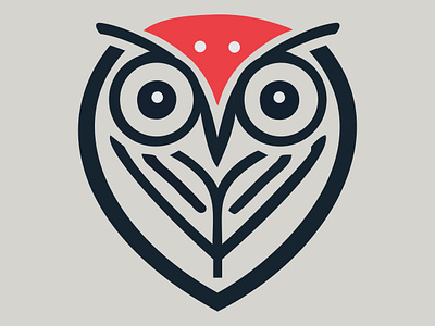 Hoot 🦉 animal app bird bird of prey black branding design graphic design grey hoot hooter illustration logo noctule nocturnal owl red ui vector