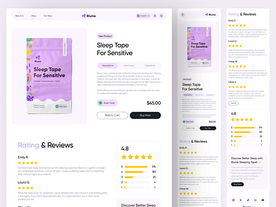 Sleeping Tape ecommerce Website awe cart ecommerce ecommerce landing page ecommerce product page ecommerce website gummy shop shopify sleeping gummy sleeping tape store tape web web design website