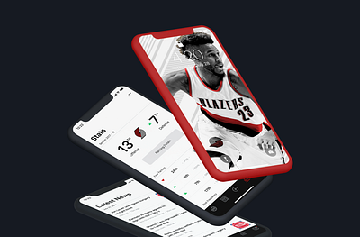 Trail Blazers app basketball brand contracts data ios notification player product salary scout social startup tech tool ui ux video