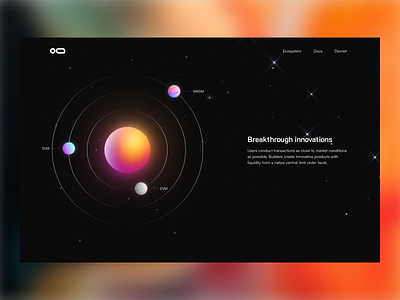 Web3 planet concept 2 clean darkmode design ui ux web