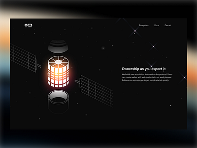 Web3 planet concept 5 clean darkmode design ui ux web