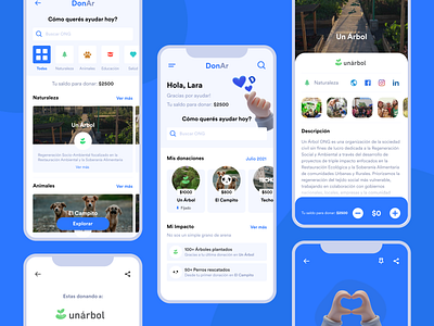 DonAr - NGO App for jobs design product design ui user experience user interface ux