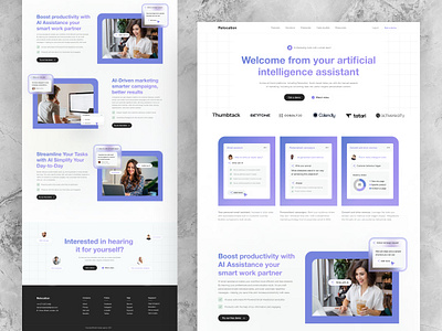 AI Artificial Intelligence Landing page / Web Design ai ai assistant ai designer ai homepage ai landing page ai powered ai project ai technology ai visualization ai web design ai website artificial company artificial intelligence artificial intelligence company chatbot chatgpt jabel machine learning website mockup website ui