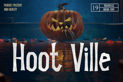 Hoot Ville – Spooky Font branding design display font font gaming halloween horror font poster spooky font youtube