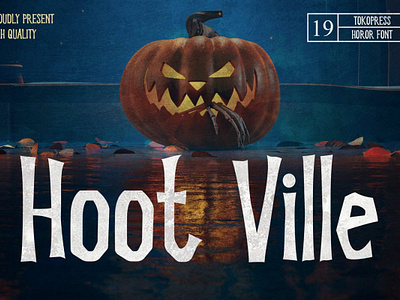 Hoot Ville – Spooky Font branding design display font font gaming halloween horror font poster spooky font youtube