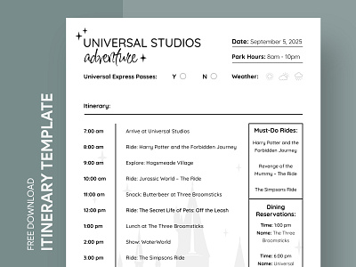 Universal Studios Itinerary Free Google Docs Template docs free google docs templates free itinerary template free template free template google docs google google docs google docs itinerary template itinerary program schedule studios template travel itinerary universal universal studios itinerary universal studios planner