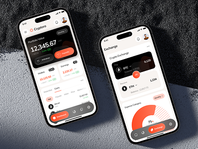 Cryptora – Crypto Mobile Application appdesign crypto cryptoapp cryptoexchange cryptoportfolio cryptosecurity cryptotrading designexploration fintech fintechdesign fintechui mobileappdesign mobileui onboardingdesign portfoliomanagement saas saasdesign uidesign uiux uxdesign