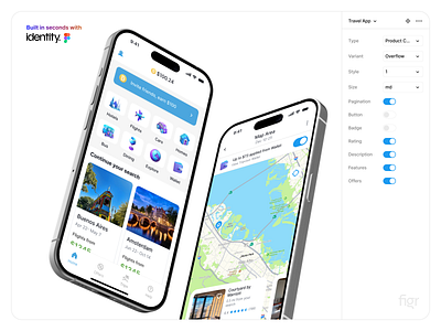 UI Components for Travel App brand guidelines branding components design design system figma free illustration kit product design ui ui kit ui ux uiux uiux design user experience design user interface visual design website