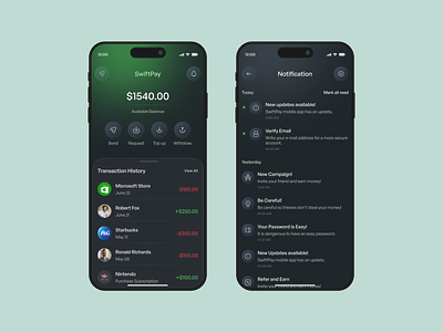 SwiftPay – Balance Transfer Mobile App app design bank app clean design digital banking digital wallet finance app financial financial app financialtech fintech design homieslab minimal mobile app money app money transfer payment transactionflow uiux walllet