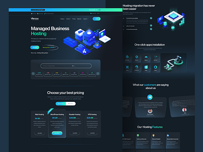 Web Hosting Services - Landing Page cloud cloud hosting domain hosting hosting hosting landing page hosting service website hosting web ui ux web web design