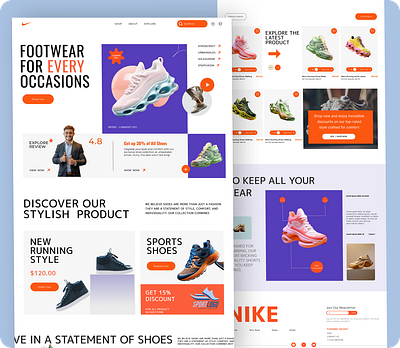 Shoes E-commerce webesite 3d animation branding e commerce ecommerce graphic design landing landing page logo mobile app motion graphics shoes shoes webesite ui uiux webesite