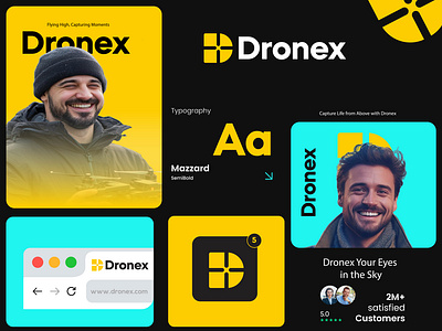 Branding: logo design, visual identity, drone Shop logo Dronex brand guideline brand guidelines brandign branding design drone graphic design icon letter d logo logo logo branding logo concept logo design logos mark modern logo popular