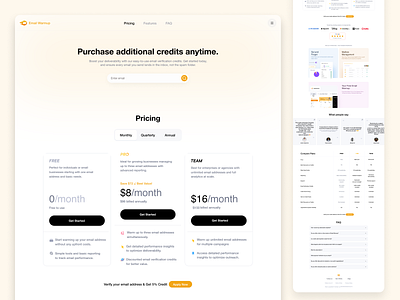 Pricing Page branding homepage landing page mobile app pricing page ui uidesign uiux website