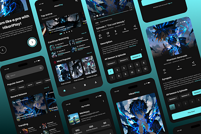 HikariPlay - Anime Streaming Mobile App app application characters cinema cyberspace design distribution dream entertainment graphic graphic design illustration innovation interface japan library lifestyles multimedia ui youth