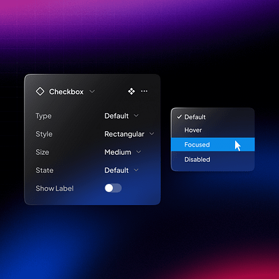 Checkbox Properties -UnifiedUI component components design figma properties ui ui ux unified ui unifiedui ux variants