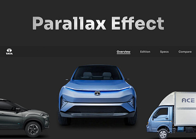 Parallax Effect vehicle Website 3d animation b2b b2c bike branding car dribbble exxects figma miro online parallax parallax effect vehicle website tata track veichial website