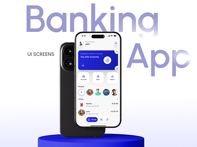 Banking App Ui Screens appdesign bankappui figma hireuxdesigner productdesign ui uidesign uiscreens uiux