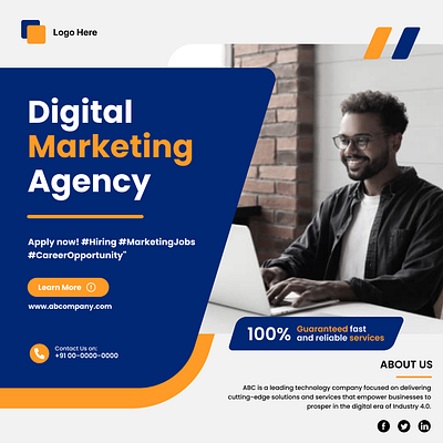 SOCIAL MEDIA POST canva design digital marketing digital marketing post graphic design hiring post linkedin post marketing agency online post social media