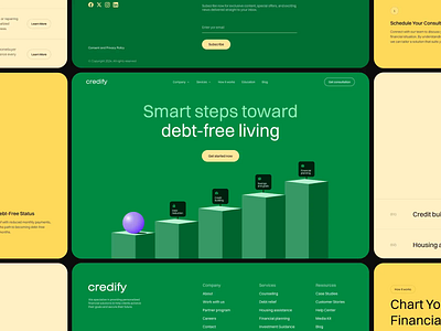 Credify - Landing Page finance fintech ineraction landing page scroll animation ui ux web website