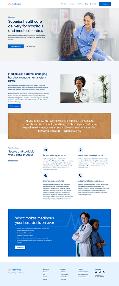 Medinous Website ui website