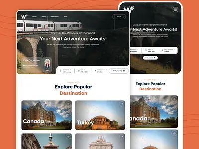 Wonderland travelers | Creative Website Ui Design | Traveling about us blogs hero banner mobile responsive mobile ui responsive travel travelling ui web ui website website responsive wondrland world