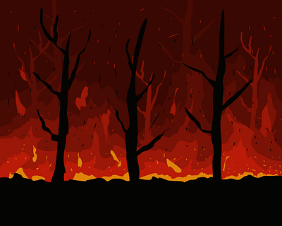 Fire Forest Burn All fire forest illustration vector